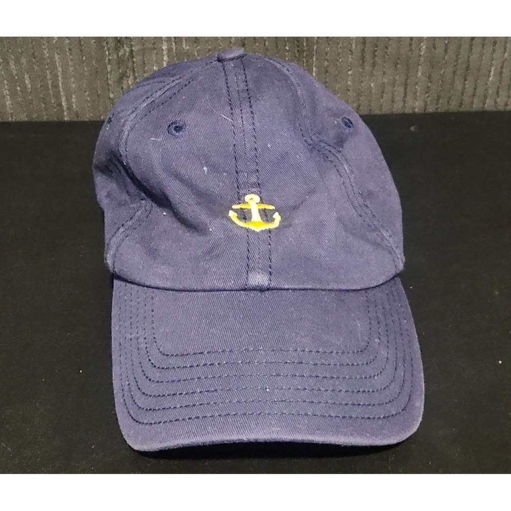 Vineyard Vines Navy Blue Anchor Logo Strapback Baseball Cap Hat Adjustable